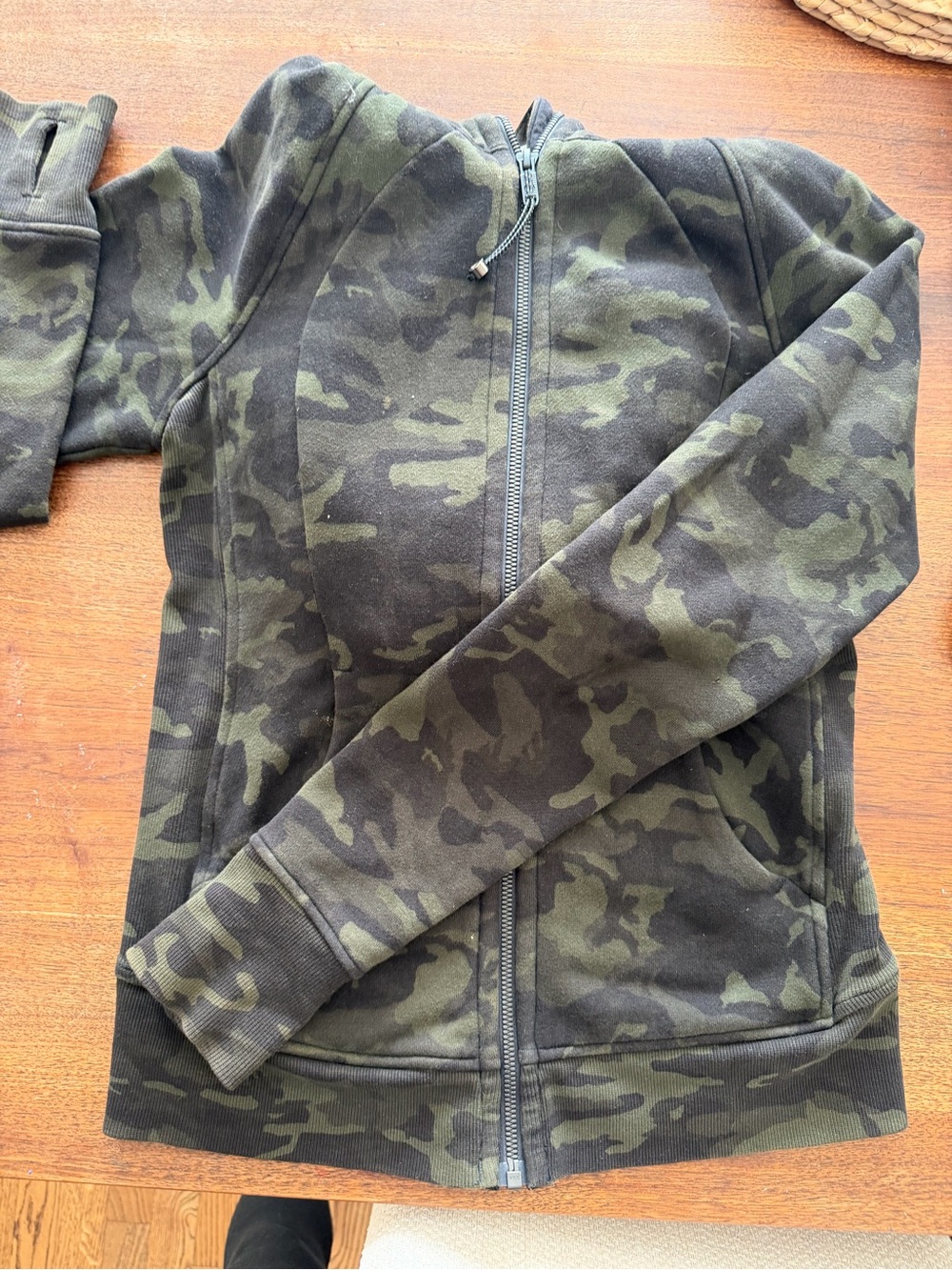 lululemon athletica Olive Green Camo Full-Zip Jacket